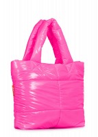 Дутая женская сумочка Poolparty fluffy-neon-pink
