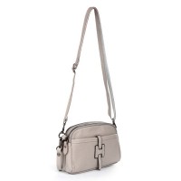 Женский молодежный кожаный клатч ALEX RAI 99102 beige