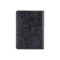 Обложка-органайзер для документов из кожи HiArt AD-01 Mehendi Art черная