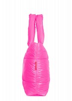 Дутая женская сумочка Poolparty fluffy-neon-pink