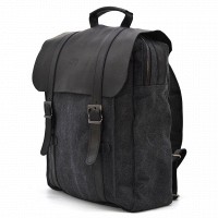 Мужской рюкзак из кожи и канваса TARWA RAG-3420-3md
