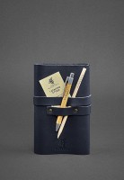 Кожаный блокнот софт-бук BlankNote 1.0 Темно-синий Краст BN-SB-1-ST-NAVY-BLUE