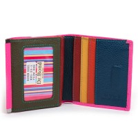 Женский кожаный кошелек Rainbow DR. BOND WRS-33-1 plum-red