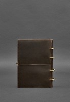 Кожаный блокнот на кольцах (софт-бук) BlankNote 9.0 в мягкой коричневой обложке BN-SB-9-SOFT-O