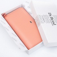 Женский кожаный кошелек Classik  DR. BOND W38 pink purple