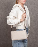 Женский молодежный кожаный клатч ALEX RAI 3092 white