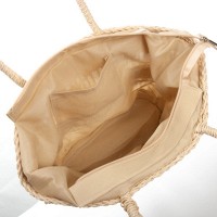 Пляжная плетеная сумка PODIUM 9136 beige