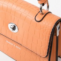 Женский клатч из кожезаменителя FASHION 01-06 17057 orange
