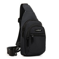Мужская тканевая сумка-слинг Lanpad 65365 black