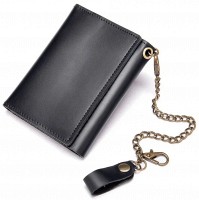 Мужской кожаный кошелек на цепочке Vintage 20244