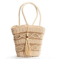 Пляжная плетеная сумка PODIUM 9136 beige