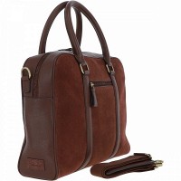 Мужская кожаная сумка Ashwood Winston Tan (Рыжий)