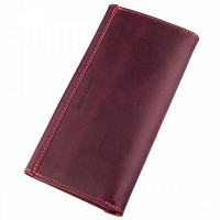 Женский кожаный бордовый кошелёк GRANDE PELLE 11217