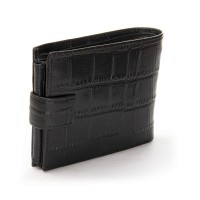 Мужской кожаный кошелек BE BRETTON 208-Y3204 black croco