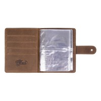 Кожаный картхолдер Hi Art «Let's Go Travel» CH-06 Shabby Light Olive