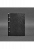 Кожаный блокнот на кольцах (софт-бук) BlankNote 9.0 с твердой черной обложкой - BN-SB-9-HARD-G