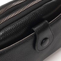 Женский молодежный кожаный клатч ALEX RAI 88085 black