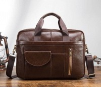 Мужская кожаная коричневая сумка Vintage 14882