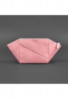 Женская кожаная косметичка BlankNote розовая Краст BN-CB-2-PINK-PEACH