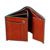 Оранжевое кожаное мужское портмоне Piquadro Blue Square (PU1740B2_AR)