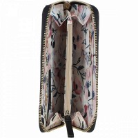 Женский кожаный кошелек Ashwood J51 Black с RFID защитой