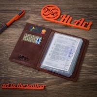 Обложка-органайзер для документов из кожи HiArt AD-01 Mehendi Classic коньячная