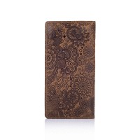 Кожаный бумажник Hi Art Mehendi Art коричневый WP-05