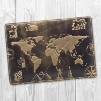 Кожаное портмоне Hi Art 7 wonders of the world PB-02-S19-1020-T002