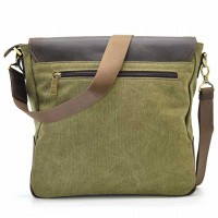 Мужская сумка через плечо из кожи и ткани TARWA RCh-6600-4lx