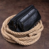 Мужская кожаная сумка на пояс Vintage 20205 