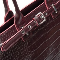 Женская кожаная сумка ALEX RAI 00108 bordo