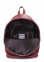 Стильный городской кожаный рюкзак Poolparty backpack-leather-marsala