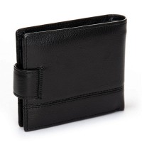 Мужской кожаный кошелек  DR. BOND M9-1CK black