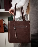 Женская замшевая сумка ALEX RAI 8773-220 brown