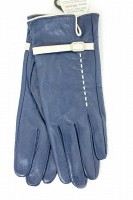 Женские кожаные перчатки Shust Gloves синие 374s2 M