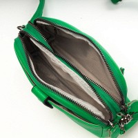 Женский молодежный кожаный клатч ALEX RAI 88085 l.green