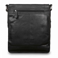 Мужская кожаная сумка через плечо Ashwood 8342 Black 