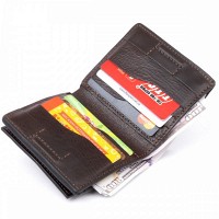 Мужское кожаное портмоне GRANDE PELLE 11330 Шоколадное