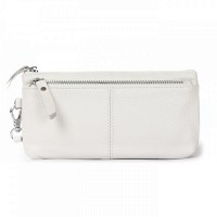 Женская кожаная косметичка Cosmetic  A-00276 white