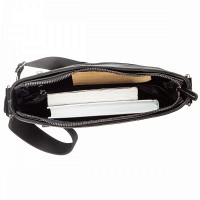 Мужская кожаная черная сумка SHVIGEL 11181