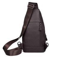 Кожаный коричневый рюкзак-слинг John McDee jd4012q