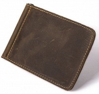 Мужской кожаный зажим для купюр Vintage 14935