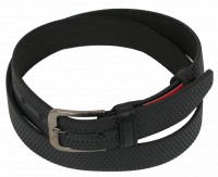 Кожаный мужской ремень Skipper 1051-35 черный 3,5 см.