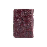 Обложка для документов из кожи HiArt AD-03 Crystal Sangria Let's Go Travel