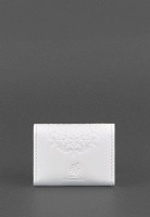 Кожаный кард-кейс BlankNote 3.0 белый с мандалой bn-kk-3-light