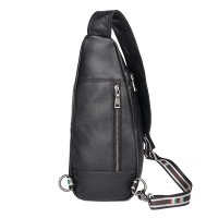 Кожаный черный мини-рюкзак John McDee jd4022a