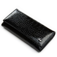 Женский лаковый кожаный кошелек PE DR. BOND PEW501-2 black