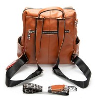 Женский кожаный рюкзак ALEX RAI 8781-9 camel