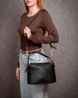 Женская кожаная сумка ALEX RAI 10A black