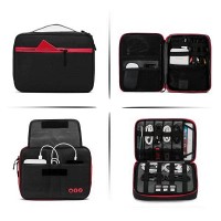 Органайзер для электроники BAGSMART (BM0200084A001) чёрный с красным